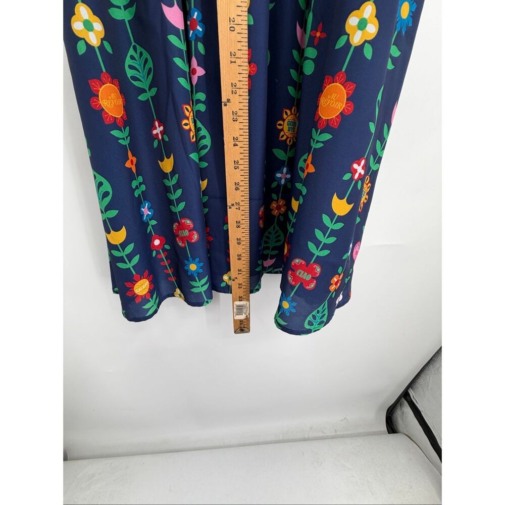 Disney Parks Blue It's a Small World Dapper Day Goodbye Halter Dress Size Medium - Picture 3 of 8